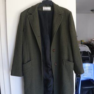 Green faux coat jacess